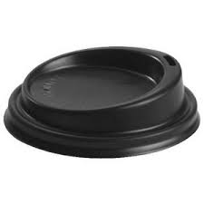 80mm Hot Sipper Lid suit 8oz - Black 100x10P