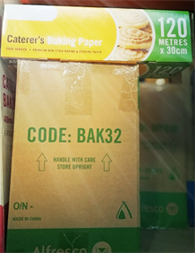 Baking Paper 30cmx120m - Coated 1x6P
