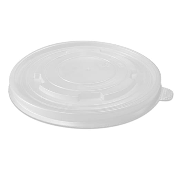 Salad Bowl Lid - Flat PP 150mm/Suit 16 to 32oz  - White 50x6P