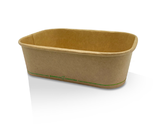 Rectangular Container 650ml - PP Coated 172x120x51 mm - Kraft 300s