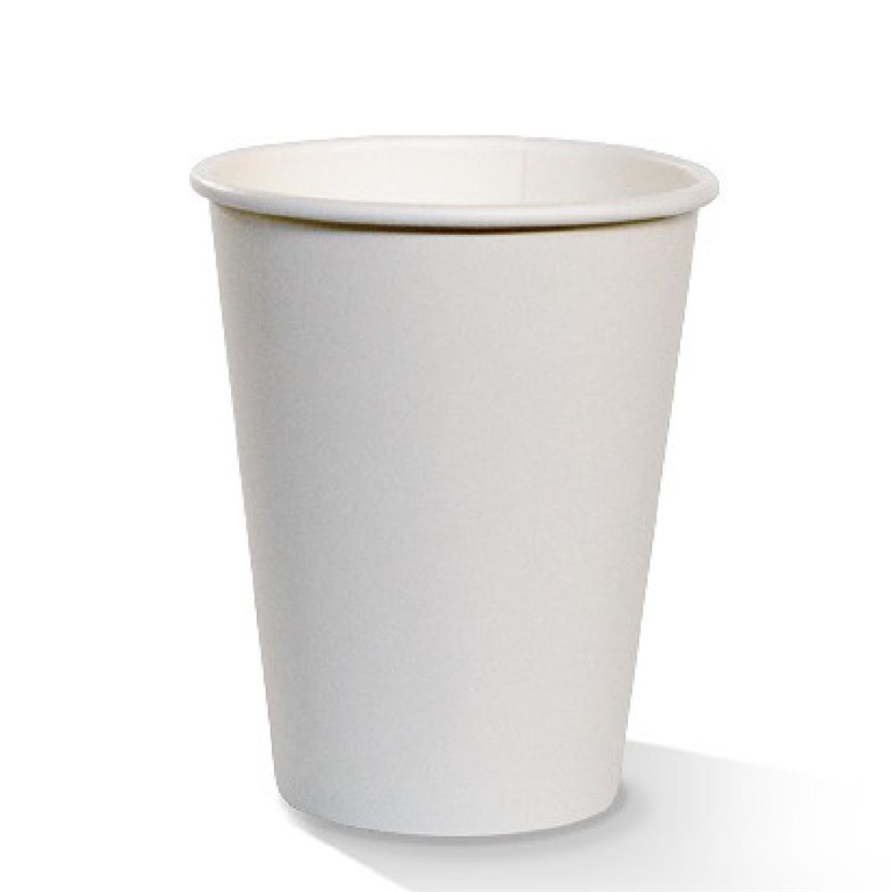 90mm Single Wall Coffee Cup 12oz/360ml - White 50x20P