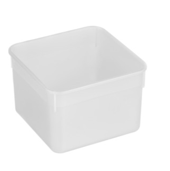 Food Storage Container with Lid 3.15L - Plastic 175x175x120mm - White 100s