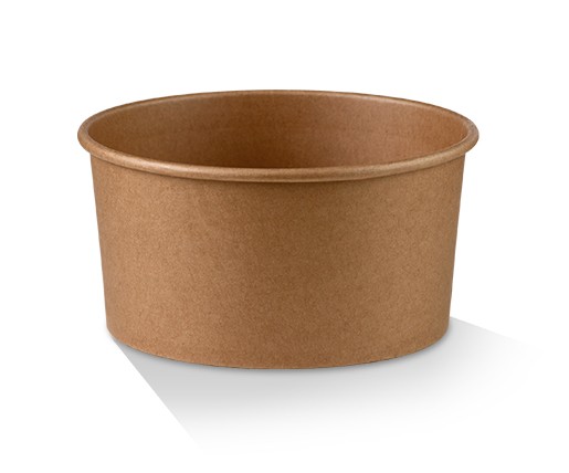 Paper Bowls - PE Coated Kraft - 42oz (1.26lt) (185x160x68mm)- Brown - 300s/6p