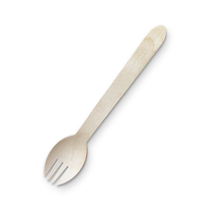 Spork 157x30mm - Wooden 100x20P