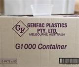 Rectangular Container 1000ml - Plastic 175x118x76mm - Clear 50x10P