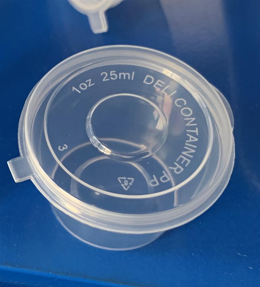 Sauce Container With Lid 1oz/25ml - Platic Clear 50x40P