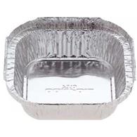 Square Foil Container 12oz/340ml 127x127x32mm  - Silver 125x8P