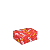 Snack Box Extra Small - 130x103x57mm - Red with Hot Food Fast 50x10p