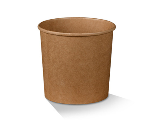 Paper Bowl 26oz /780ml- PE Coated Kraft 118x96x108mm - Brown 50x10P