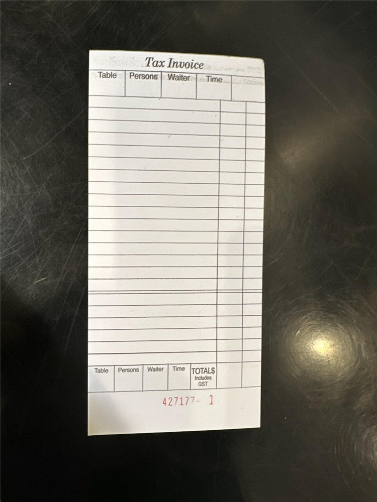 Tax Invoice 1ply - Long 100s