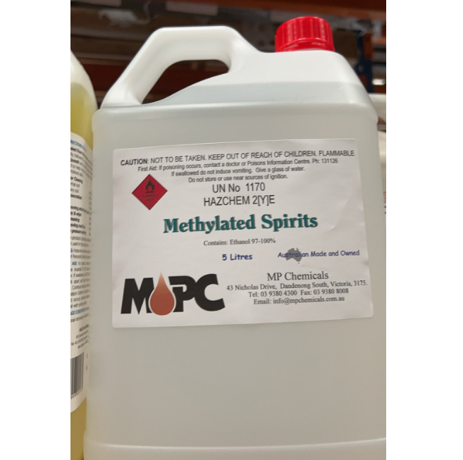 Methylated Spirits -  97-100% Ethanol 5lt