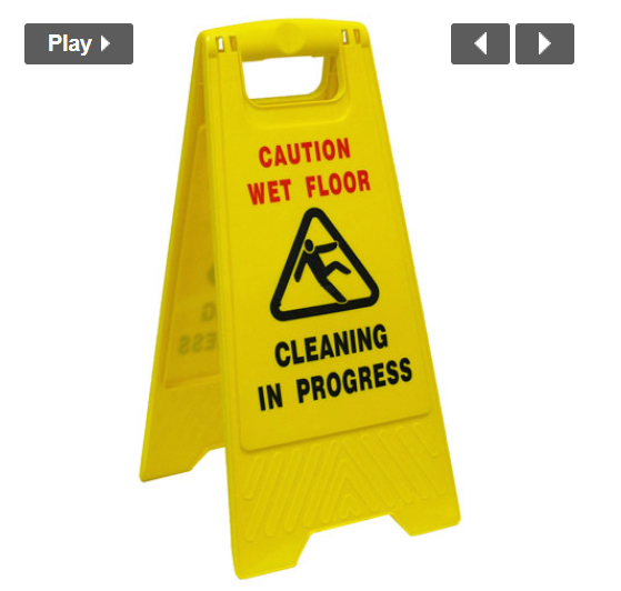 Caution Sign - Wet Floor Cleaning in Progress