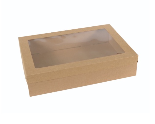 Rectangle Tray Medium 359x252x 80mm -  Corrugated Catering Brown 100s
