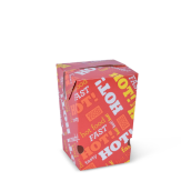 Chip Box Small 71x71x105mm - Red with Hot Food Fast 500s