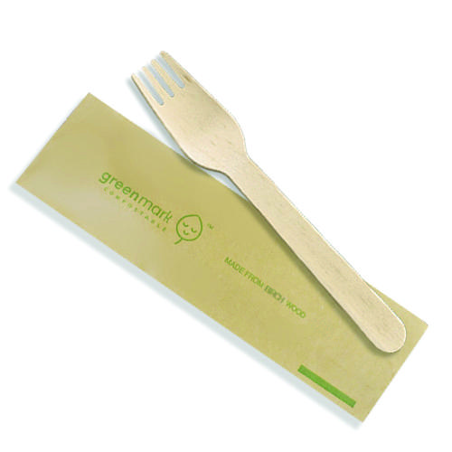 Fork 160 Individual Wrapped - Wooden 500s