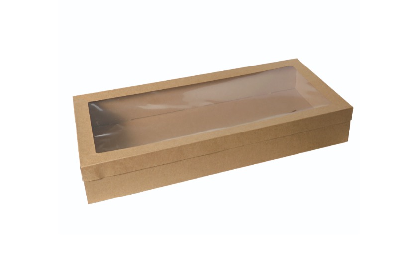 Rectangle Tray Large 558x252x80mm -  Corrugated Catering Brown 50s