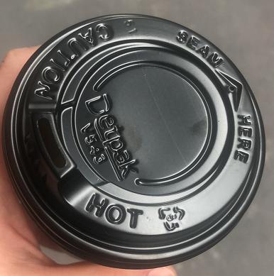 80mm Spout Lid suit 8oz/240ml - Black 100x10P