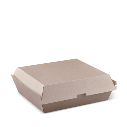Dinner 178x160x80mm - Snack Box Fluted Board - Corrugated Brown 50x3P