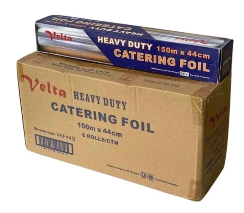 Aluminium Foil - Velta Heavy Duty 44cmx150m - Silver 1Rx6P