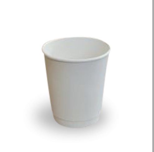 90mm Double Wall Coffee Cup 8oz/240ml - White 500s