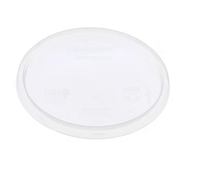 Round Container Lid 120mm - Plastic 120x7.5mm - Clear 50x10P