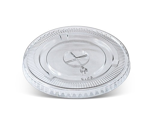 98mm PET Flat Lid Extra Large / X Slot suit 14-24oz - Clear 100x10P