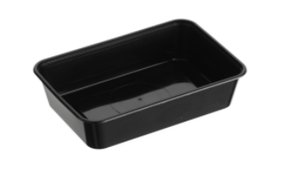 Rectangular Container 500ml - Plastic 175x118x40mm - Black 50x10P