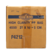 High Clarity PP Bag  31x10+5cm - Clear 250x16P