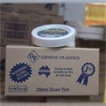 Round Plate 230x17mm - Plastic White 50x10P