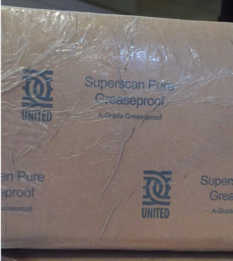 United Scan Greaseproof Paper 35gsm - 1/4cut 200x330mm - White 1600s